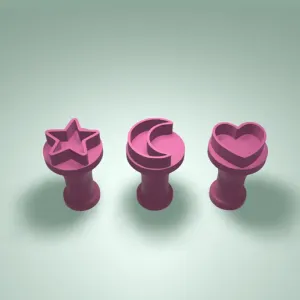 Candy stamps Moon Star Heart