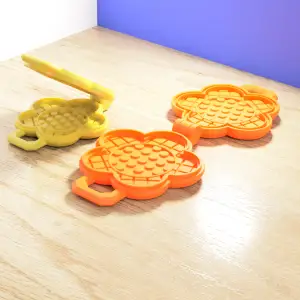 PRINT IN PLACE - WAFFLE MAKER - FLOWER - FOR SENSORY PLAY