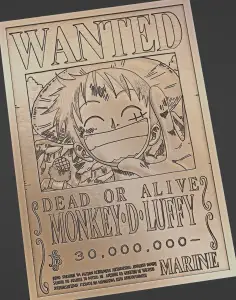 LUFFY WANTED POSTER - ONE PIECE