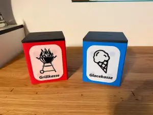 Kasse mit magnetischem Deckel