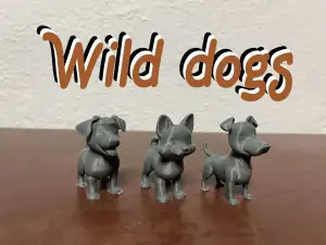 Cute wild dogs