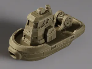 Cute Tugboat Toy #2 STL | Desk Decor