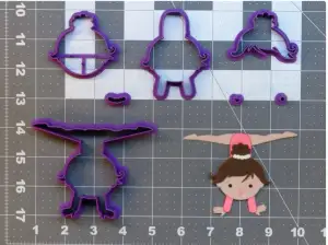 Gymnast Cookie Cutter Set X3