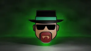 Heisenberg Logo / Flat Face, Keychain