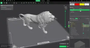 Low Poly Lion Statuette