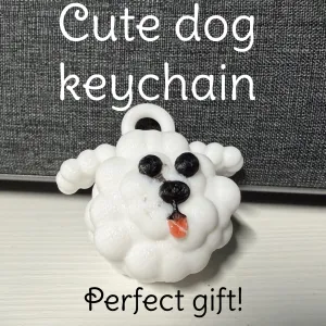 Cute dog keychain (Bichon)