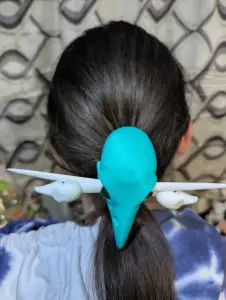 Raven Skull Hair Pin Set