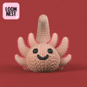 AXOLOTL KNITTED - CROCHET - MF MULTICOLOR - NO SUPPORTS