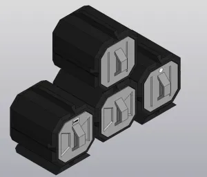 Futuristic modular drawers