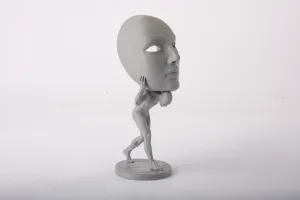 Mask Bearer Sculpture - Surreal Abstract Art