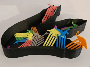 Dinosaur-Themed Paperclips and Footprint Bowl
