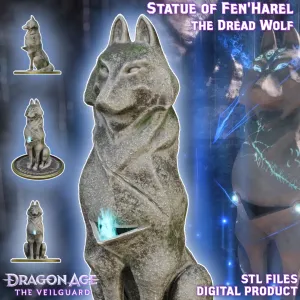 Statue of Fen'Harel, the Dread Wolf form Dragon Age Veilguar