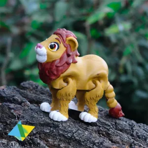 Flexy Lion Print in Place No supports