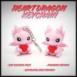 Heart BabyDragon Keychain & Figurine