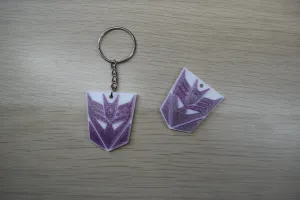 Transformers Decepticons iconic logo keychain