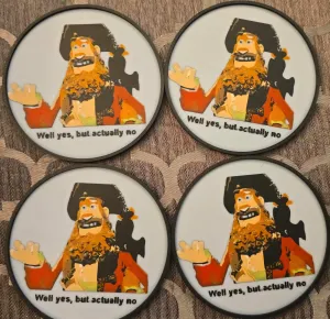 Full Colour Well Yes, Actually No Meme Coasters - CFS
