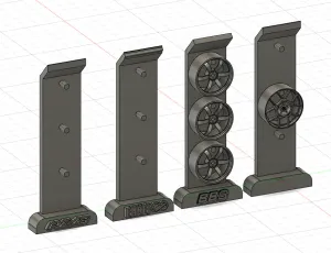 1/18 PRESENTOIR A ROUE TRIPLE / TRIPLE WHEEL STAND