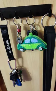 Hook for nano tape, holder, organizer for keys and more