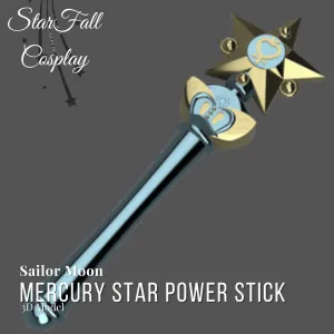 Mercury Star Stick 3D Model Transformation Wand Sailor Scout