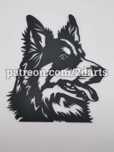 American Shepherd Head Wall Art