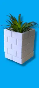 brick look planter with water tray