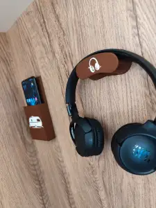 Headphone holder for caravans - over-ear
