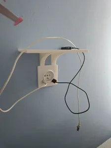 SHELF FOR NETWORK SOCKET 55x55 mm INSTEAD OF FRAME