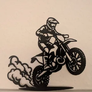 Single color Motocross MX rider wallart keychain