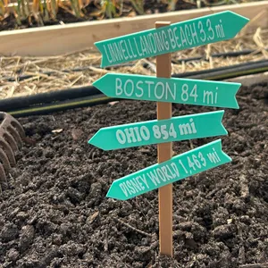 Blank Directional Sign with Post (Customizable)