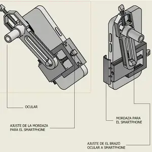 adaptador universal smartphone - microscopio / telescopio