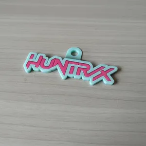 huntrix text keychain kpop demon hunters logo
