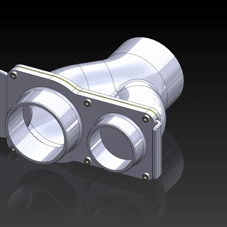 Y-connector for XTool P2/P2S and F1/F1 Lite on AP2 (STL)