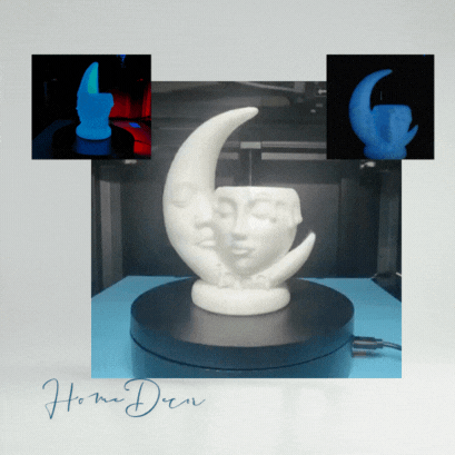Moon Face Cup/ Planter / or led candle holder