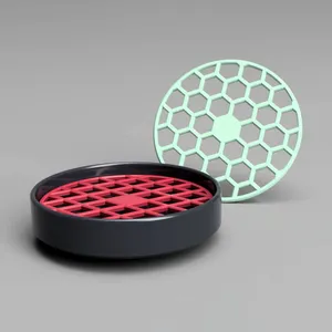 Coaster for Glasses with Water Drainage