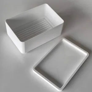 Mint Pot with Tray – Minimalist Planter 15x6.5x10 cm