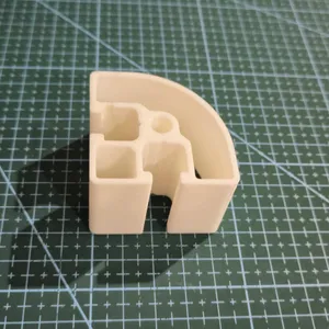 Curved aluminum profile 32x32 mm