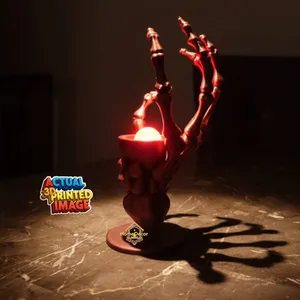 Gothic Skeleton Hand Votive Stand - Spooky LED Candle Holder