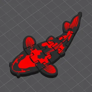 Hi Utsuri Koi Fish Articulated Flexi Fidget Toy
