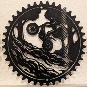 Moto Trial Wallart 5 single color
