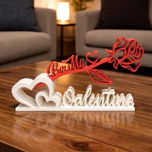 VALENTINES ROSE WITH STAND / BE MY VALENTINE