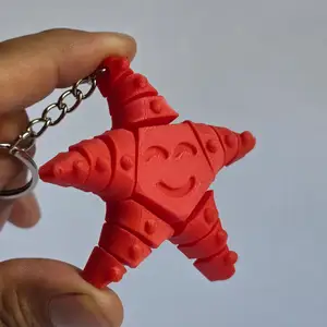 articulated starfish keychain