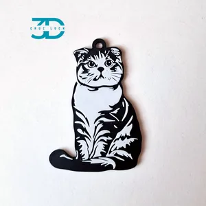 Scottish Fold keychain+magnet