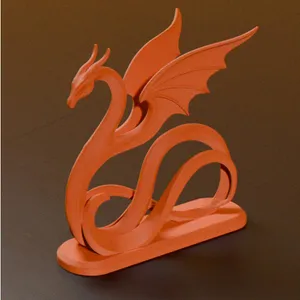 Serpent Dragon Modern Sculpture