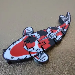 Sanke Koi Fish Articulated Flexi Fidget Toy