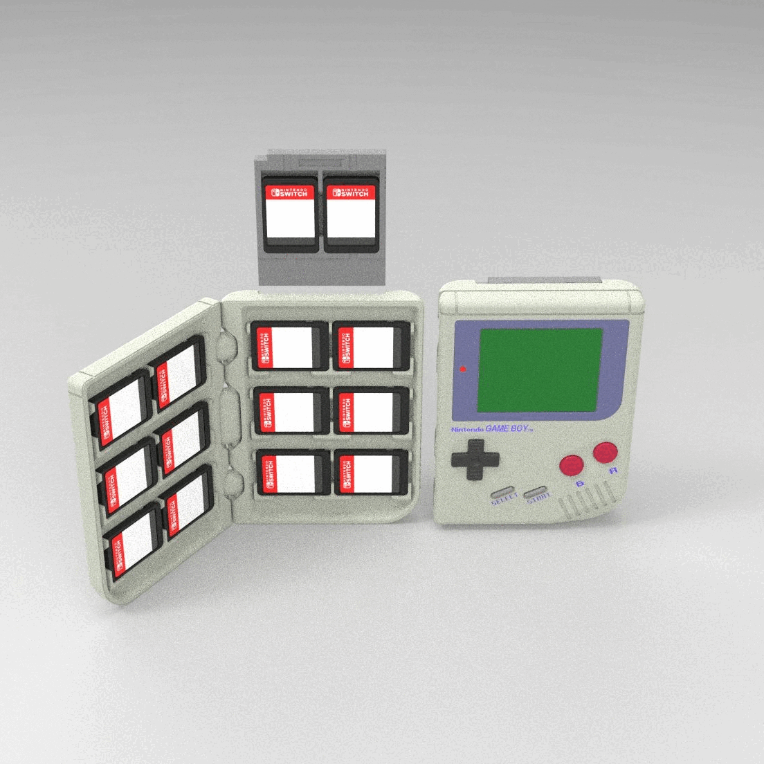 Print in place Retro Game Boy Switch Cartridge Case