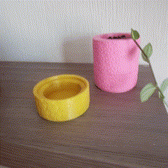 Textured plant pots