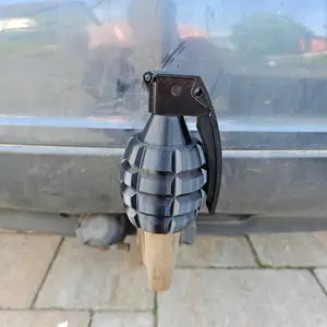 Hand grenade trailer hitch cover commercial license