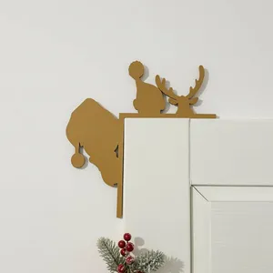 Christmas Corner Accent with Santa and Reindeer