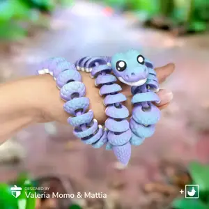 Cute Flexi Snake (Toy, Keychain), Hyper-Jointed!