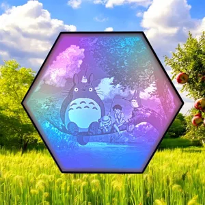 Hexagon Lamp Totoro 001